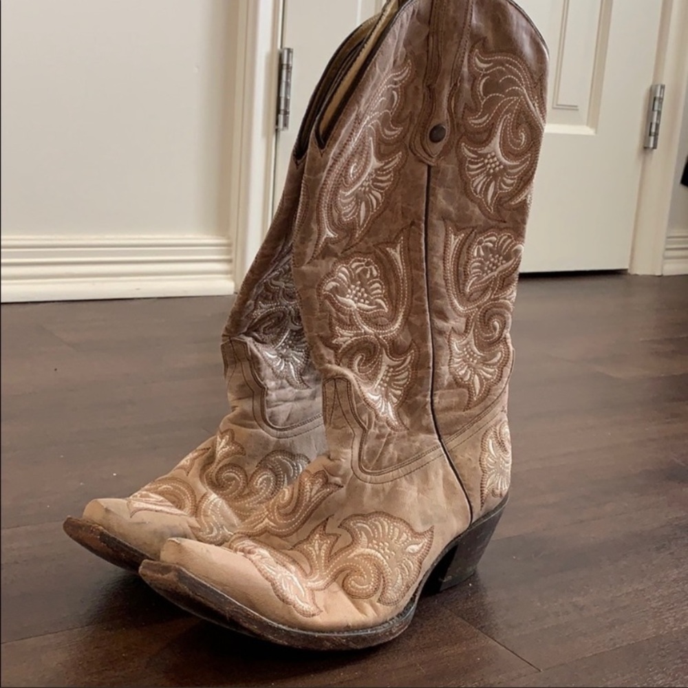 Taupe/Beige Corral Cowboy Boots